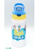 Botella Bob Esponja con pajilla