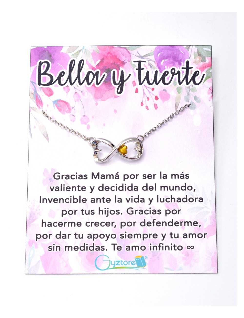 Collar con dije de Infinito con corazón dorado