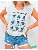 Blusa gris diseño de Stitch