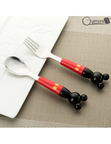 Set Mickey tenedor cuchara y estuche