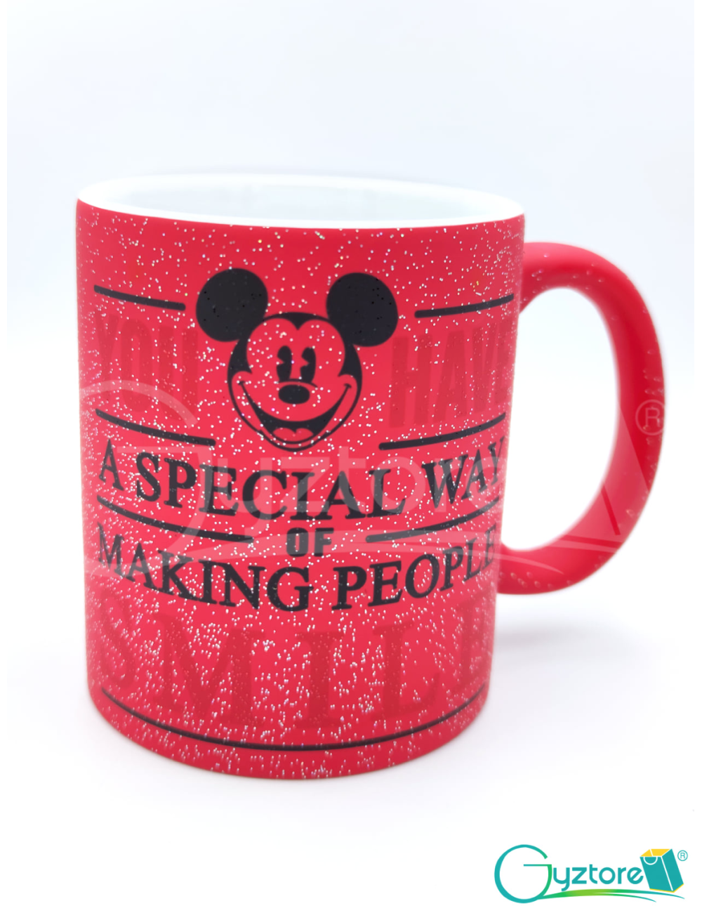 Taza mágica roja Mickey Mouse