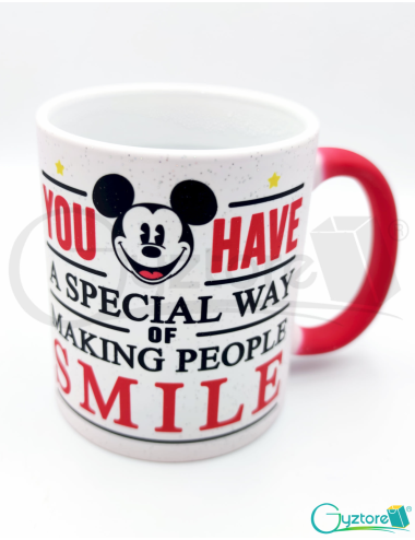 Taza mágica roja Mickey Mouse