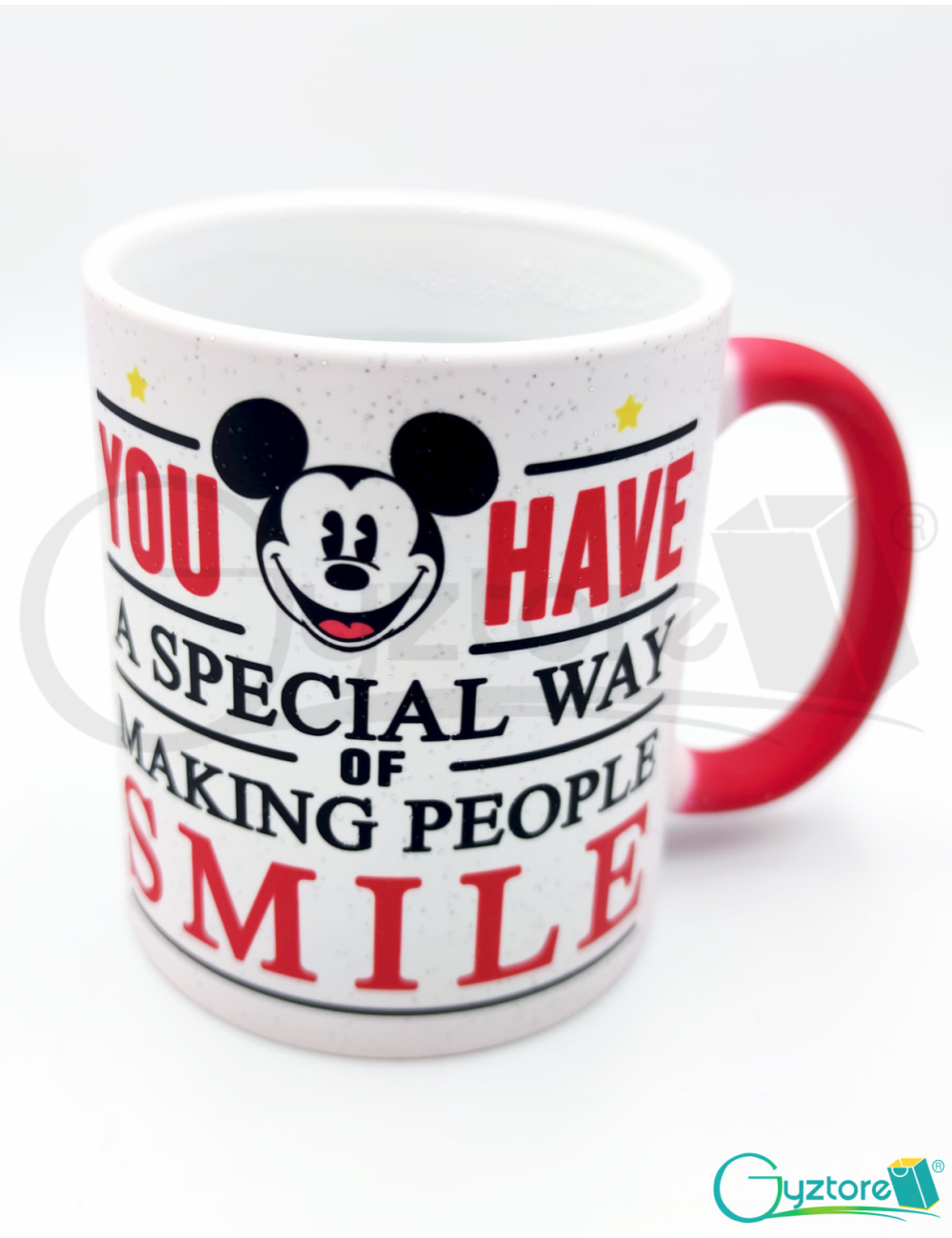 Taza mágica roja Mickey Mouse