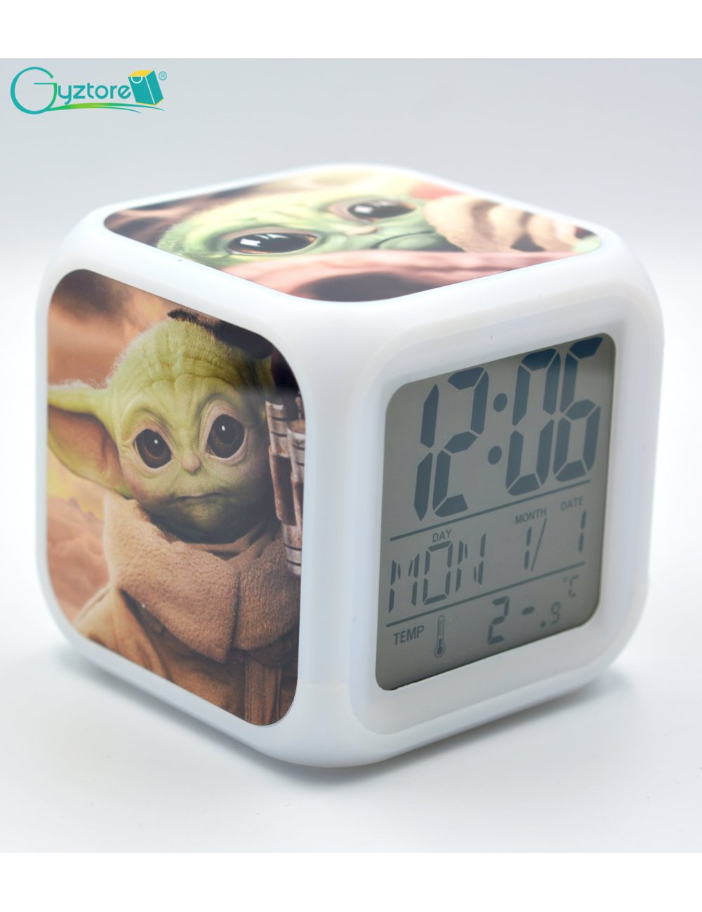 Relojes digitales “Baby Yoda” con LED multicolor