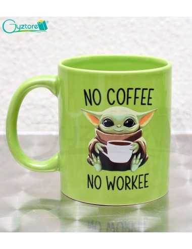 Taza verde diseño Baby Yoda