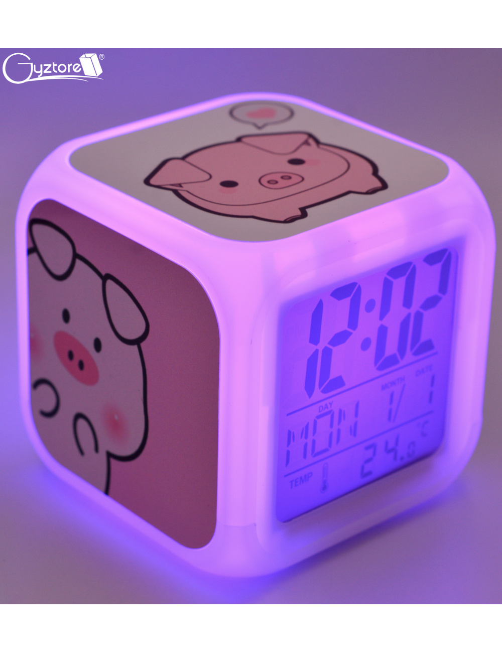 Relojes digitales “Chanchito” con LED multicolor