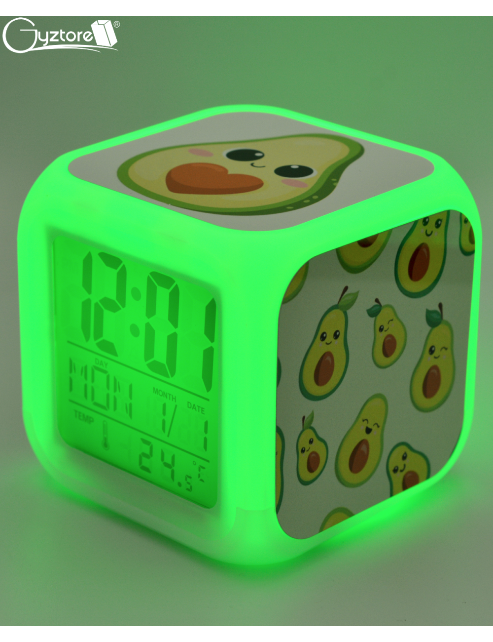 Relojes digitales “Aguacates” con LED multicolor