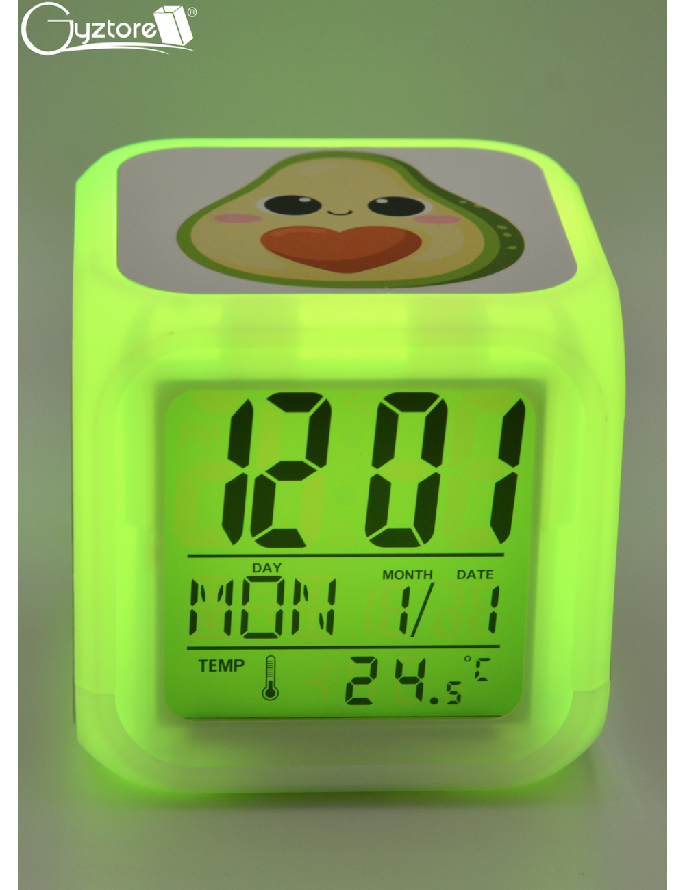 Relojes digitales “Aguacates” con LED multicolor