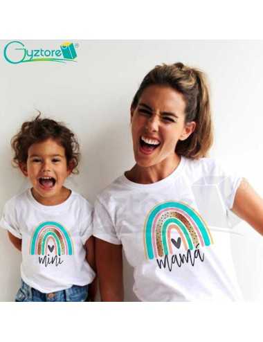 Camisetas Madre e Hija diseño Arcoiris