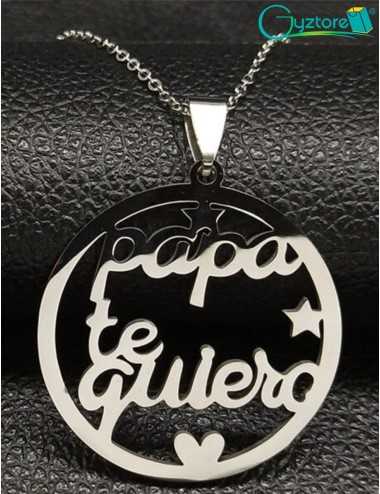 Collar acero inoxidable “Te quiero Papá/Abuelo”