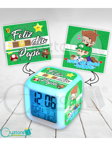 Relojes LED digitales para papá diseño de Mario