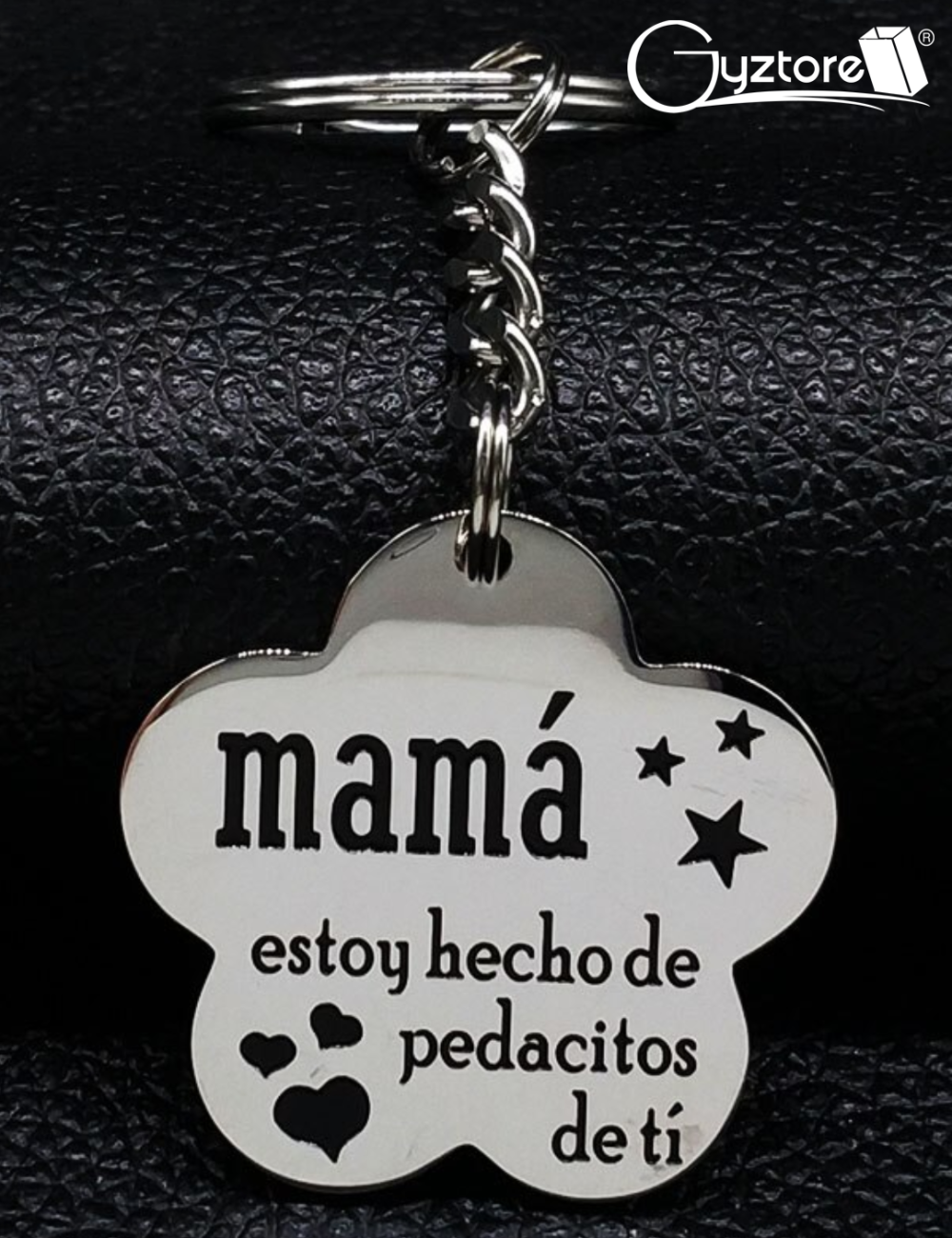 Llavero acero inoxidable para mamá “Pedacitos de ti”