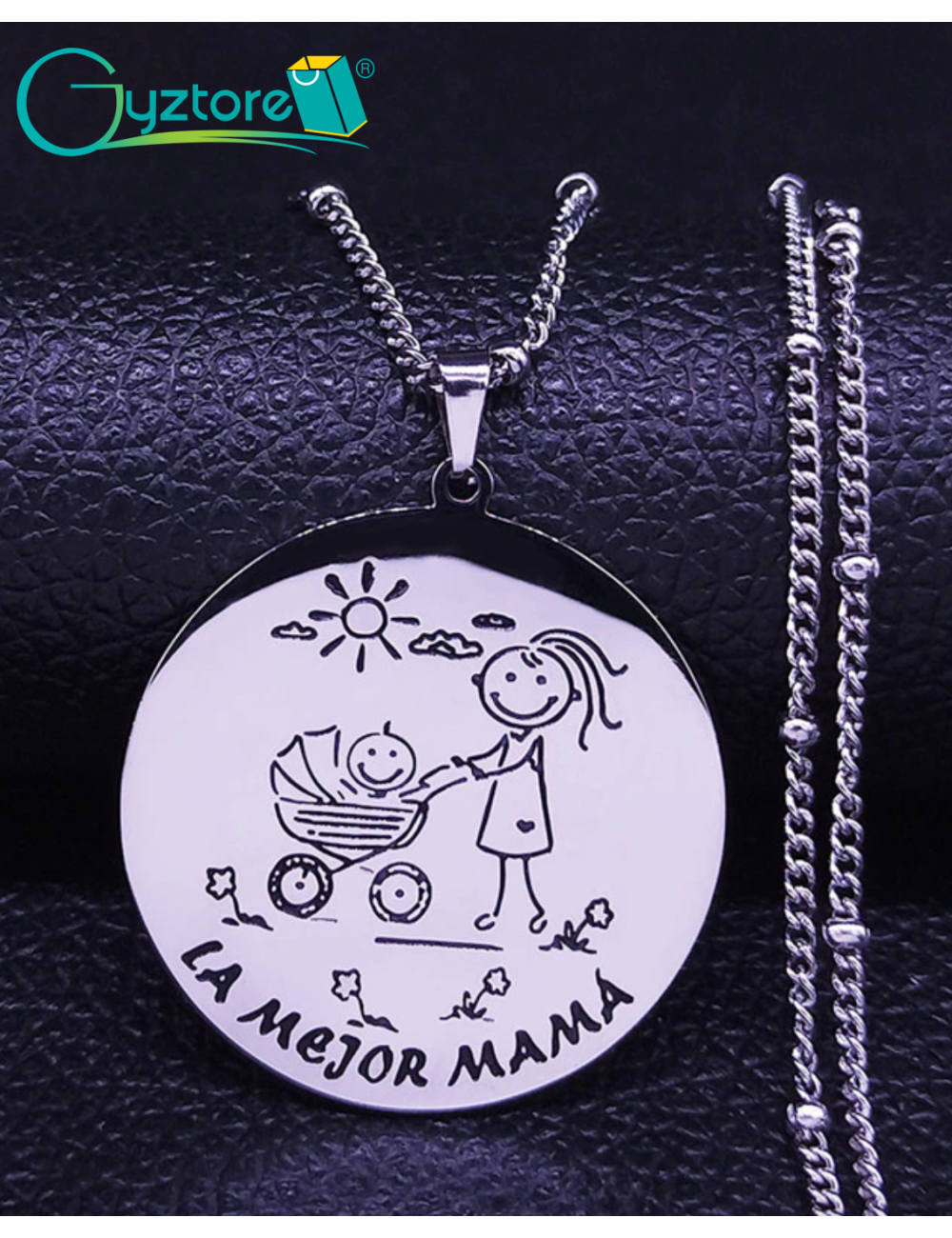 Collar acero inoxidable  “La Mejor Mamá”