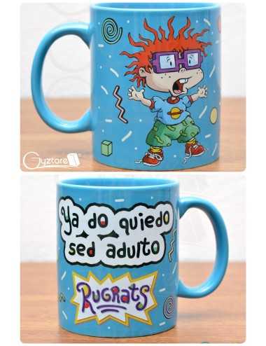 Taza celeste diseño de Carlitos