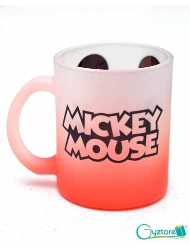 Tazas Glaseadas rojas diseño de Mickey