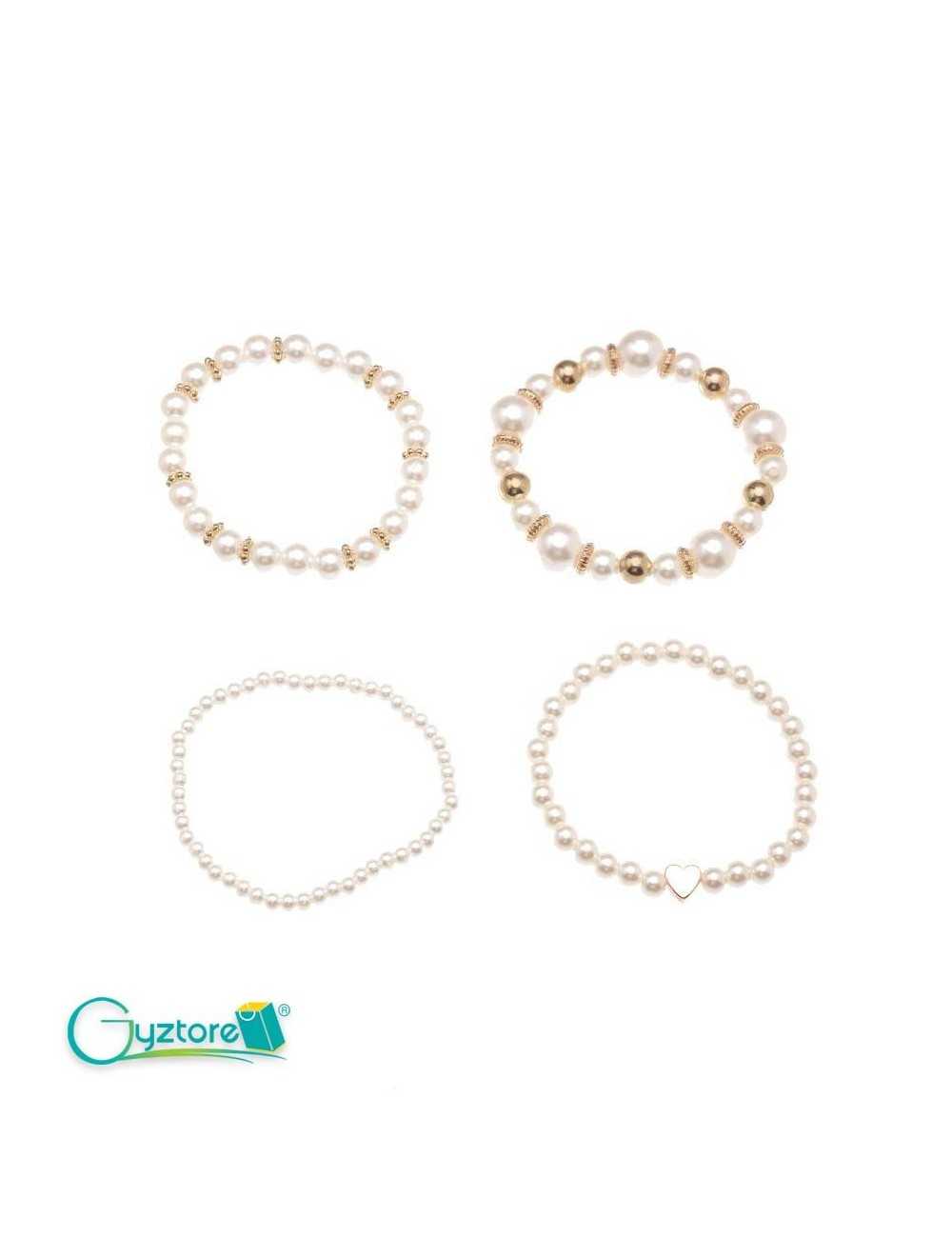 Set de pulseras de perlas