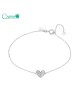 Pulsera de corazón plata 925 baño de oro 18k