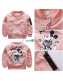 Jacket impermeable rosada diseño de Mickey