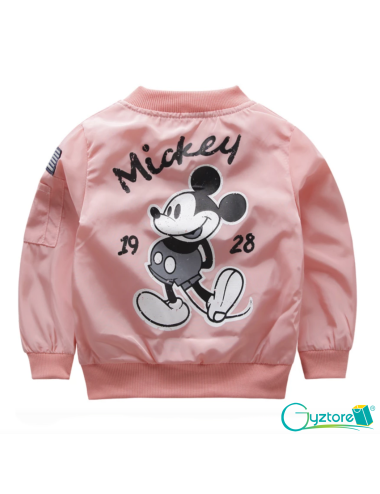 Jacket impermeable rosada diseño de Mickey