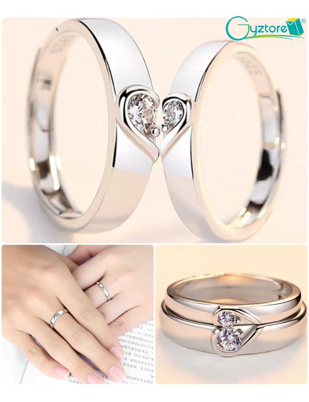 Anillos de promesa diseño corazón