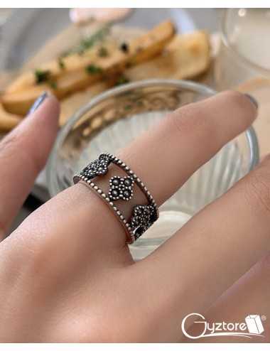 Anillo hollow plata sterlina 925