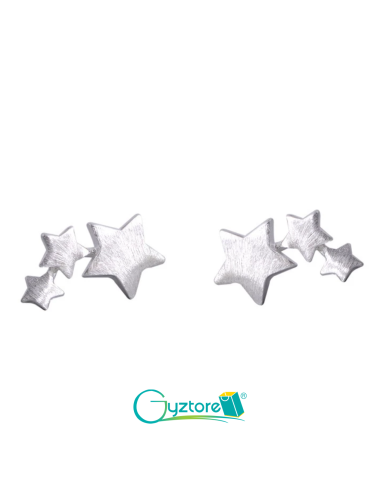 Aretes estrellas plata sterlina 925