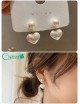 Aretes de perla con corazón