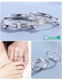 Anillos ajustables "Caballero y princesa"