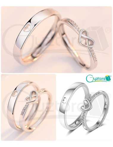 Anillo ajustable corazón infinito