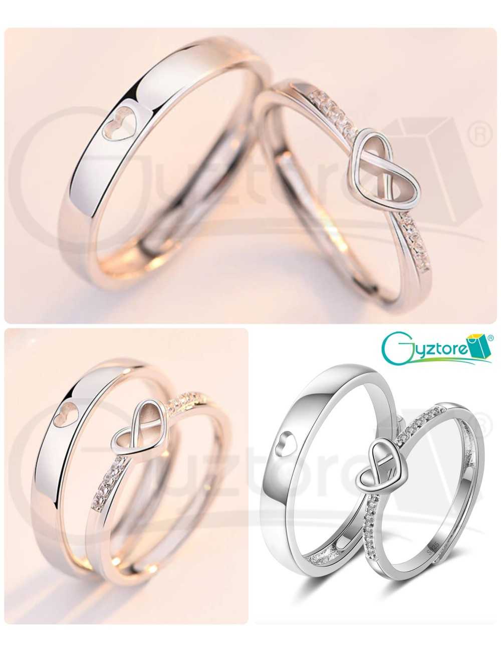 Anillo ajustable corazón infinito