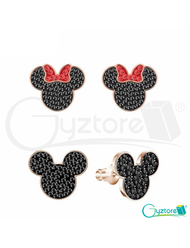 Aretes de titanio diseño Mickey & Minnie