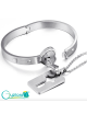 Collar con llave que abre pulsera de corazón acero inoxidable