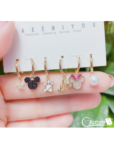 Aretes plata 925 con argolla pequeña y corazón