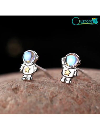 Aretes de Astronauta plata esterlina