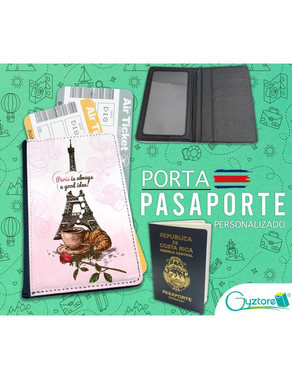Porta-pasaportes personalizado