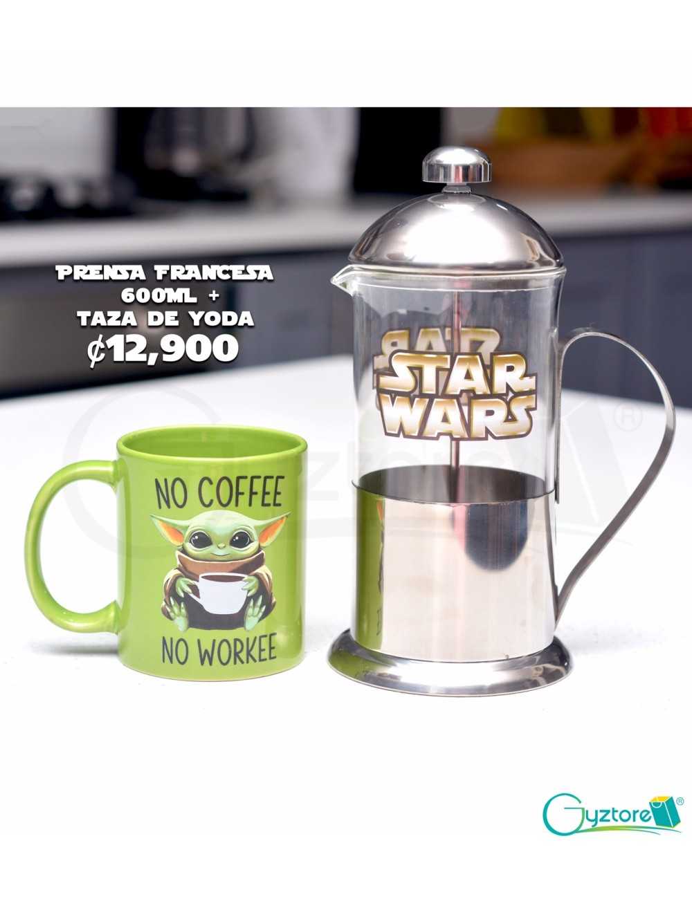 Cafetera prensadora 2 tazas dorada