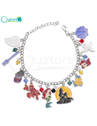 Pulsera de dijes diseño “La Sirenita”