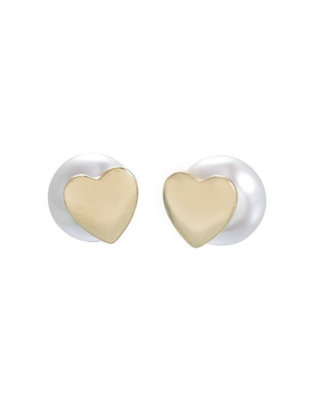 Aretes de corazón y perla