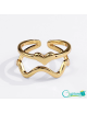 Anillo dorado  “Heart Shape”plata 925