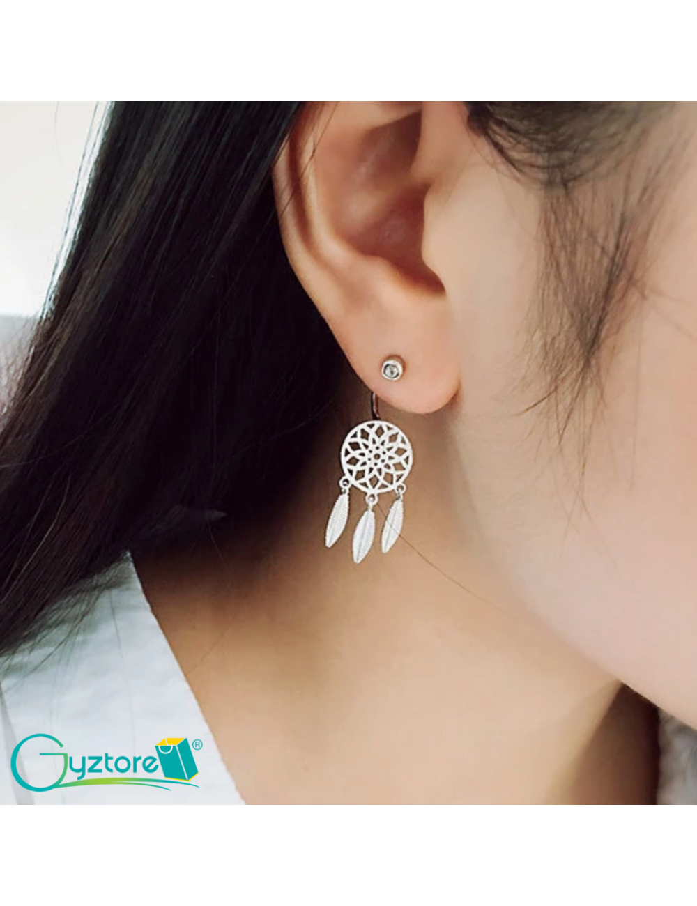 Aretes diseño de atrapasueños