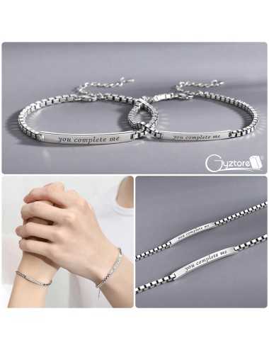 Pulseras plata 925 "Tu me...