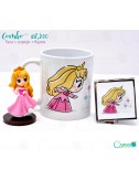 Combo Princesas: Taza + Espejo + Figurita