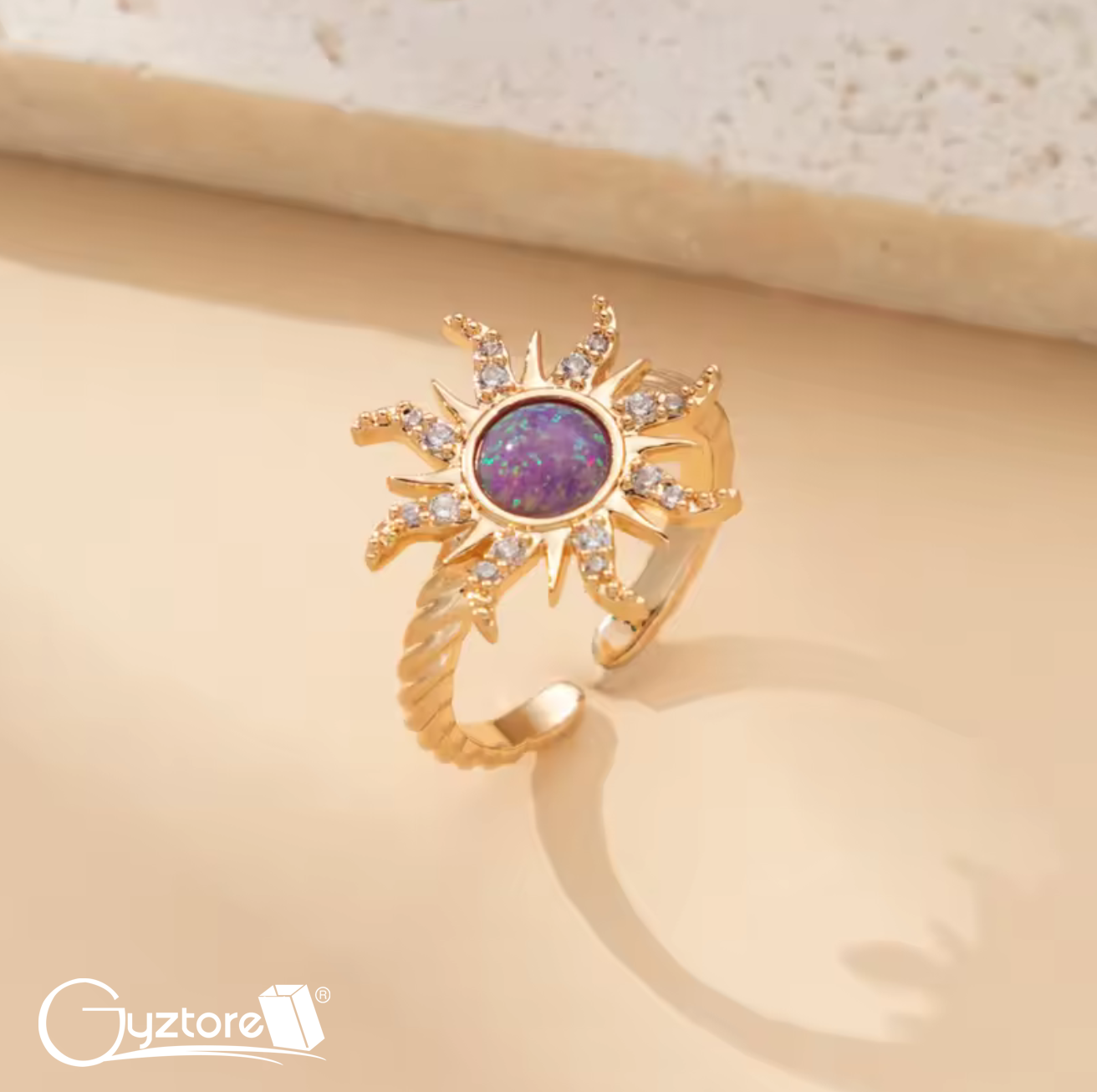 Anillos ajustables dorados diseño de 