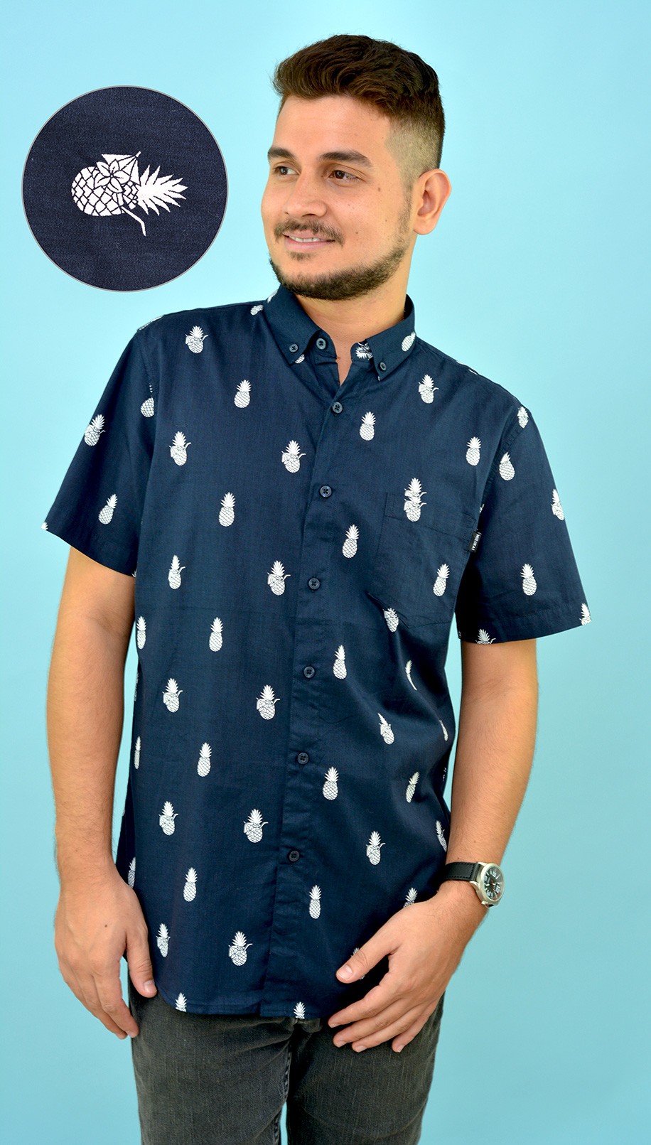 Camisas de piñas para hombre sales