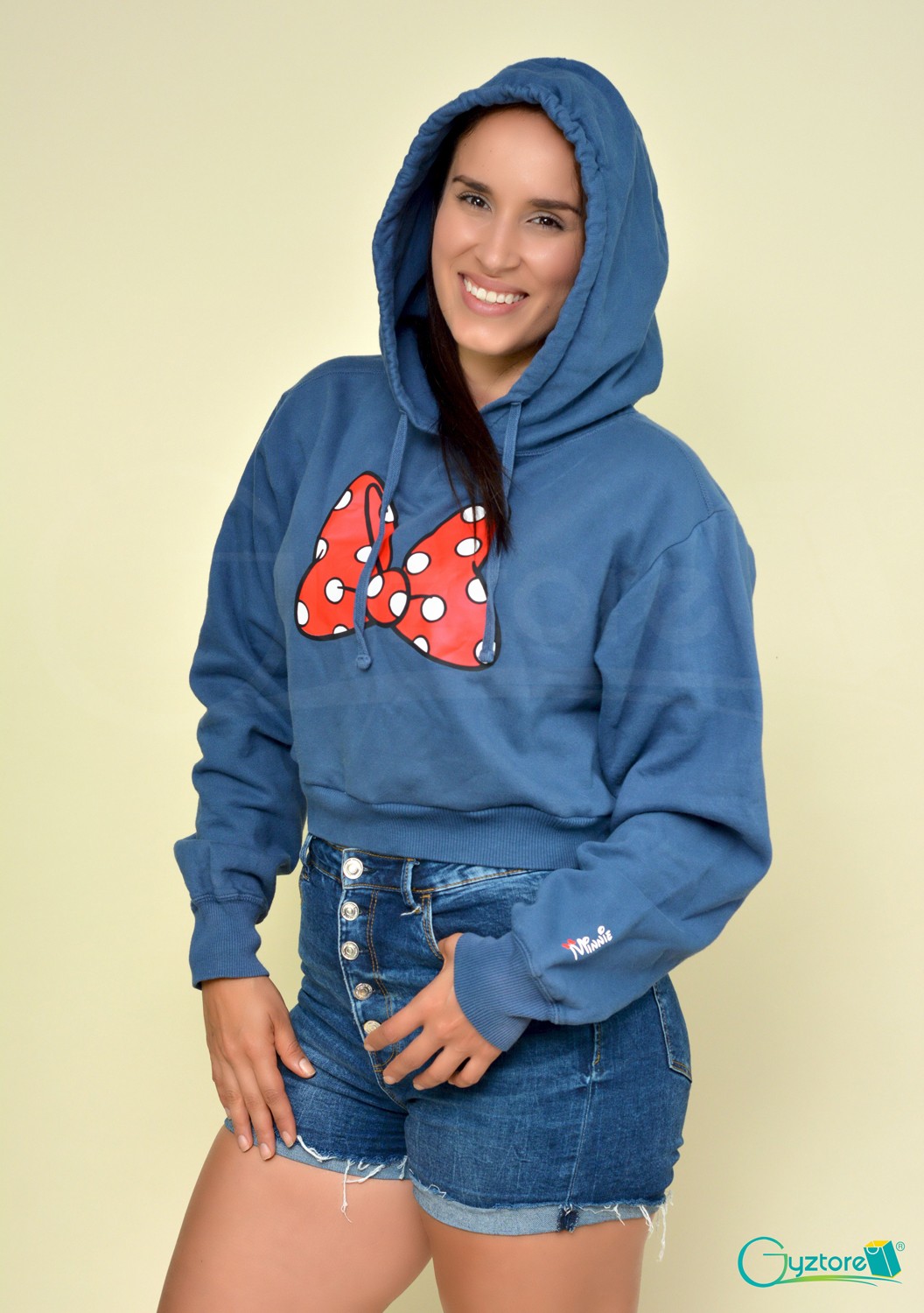 Hoodies cortos con gorro diseno de Minnie