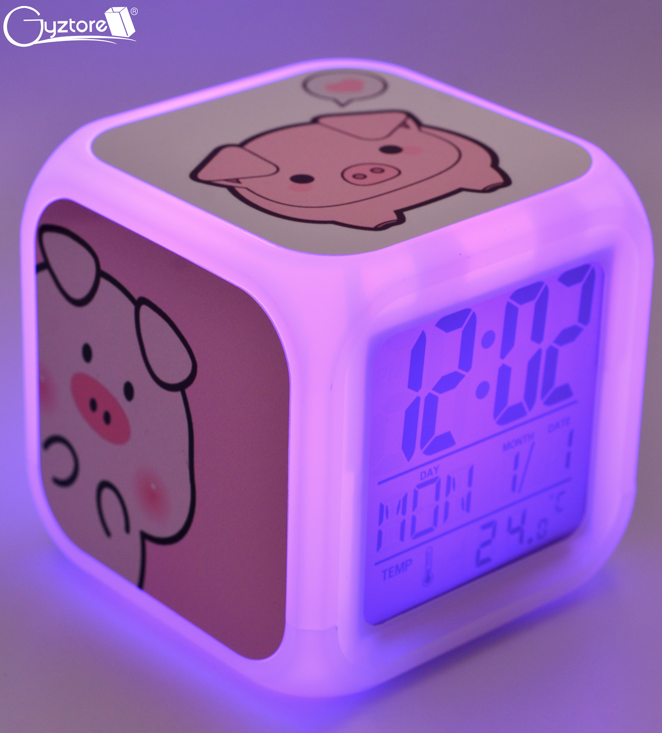 Gyztore - Rlojes cubicos digitales con LED multicolor diseño de Stitch.  Tienen alarma, dan la hora, el día, la fecha y miden la temperatura. 😉  Valor: ₡11,900 😎 Miden 8cm x 8cm.