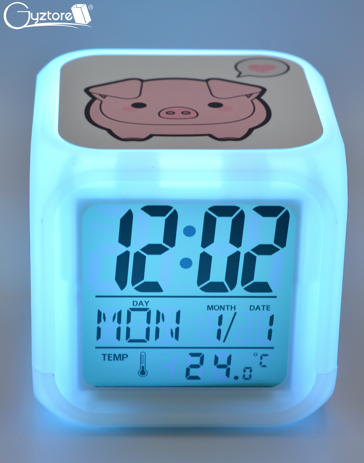 Gyztore - Rlojes cubicos digitales con LED multicolor diseño de Stitch.  Tienen alarma, dan la hora, el día, la fecha y miden la temperatura. 😉  Valor: ₡11,900 😎 Miden 8cm x 8cm.