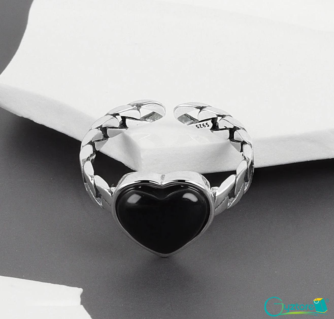 Anillos de hot sale corazon de plata