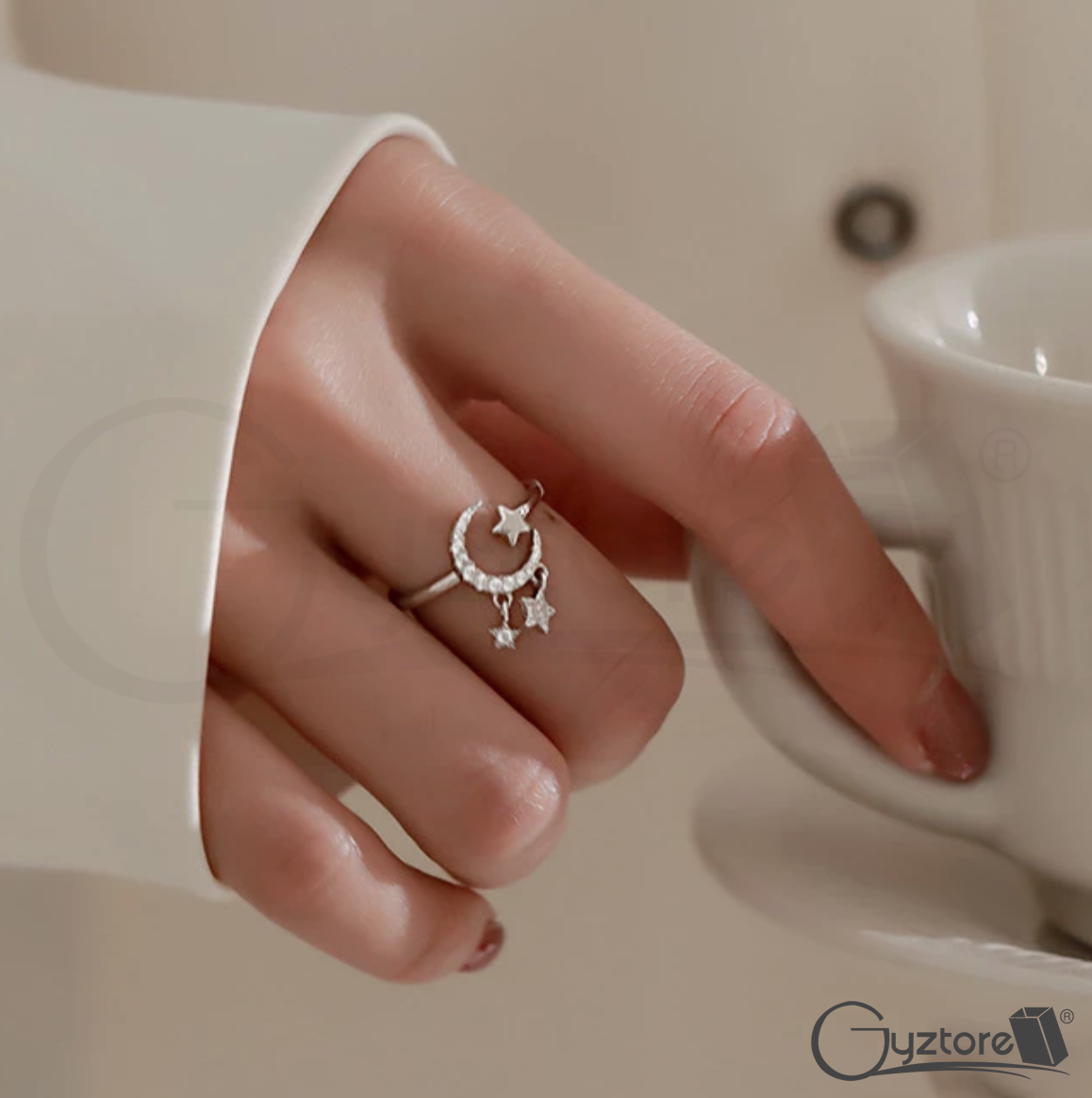 Anillo plata luna on sale