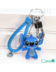 Llavero de stitch con tira de cuero